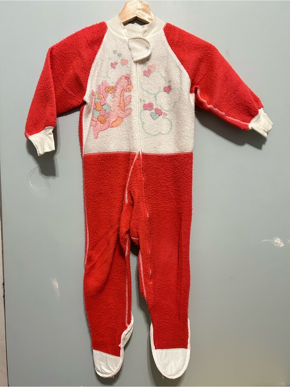 Vintage Kids unicorn One-Piece Pajamas size 4